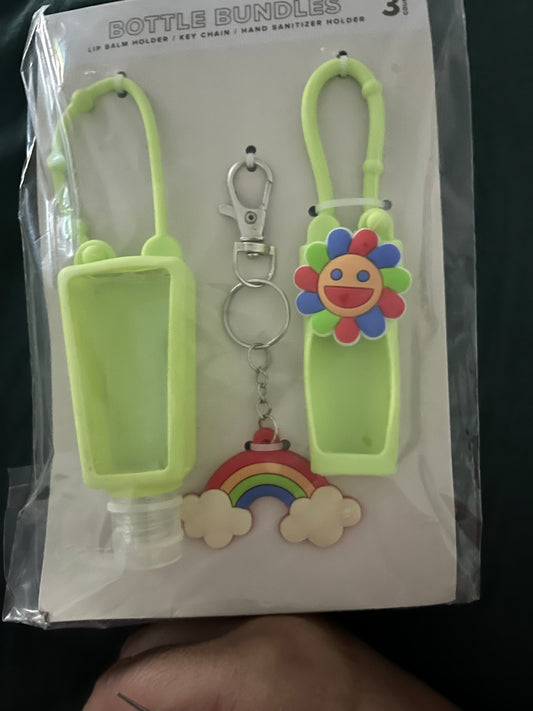 3-in-1 keychain sani & lip balm holder